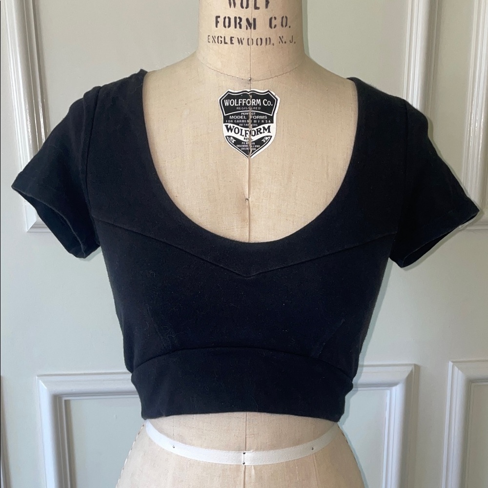 Classic Black Women's Crop Top